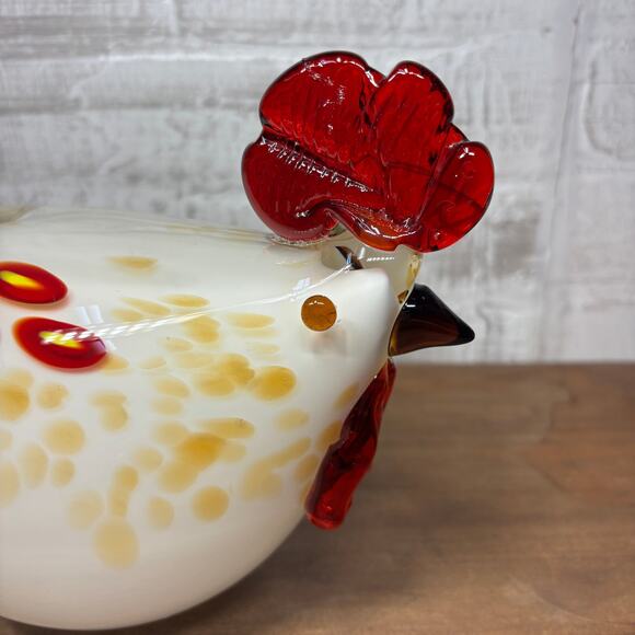 Murano Style Handblown Glass Chicken - Picture 3 of 5